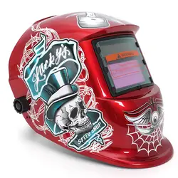 Красный Стандартный дизайн сварочный шлем на солнечных батареях Автоматическое затемнение электрический шлифовальный сварочная маска