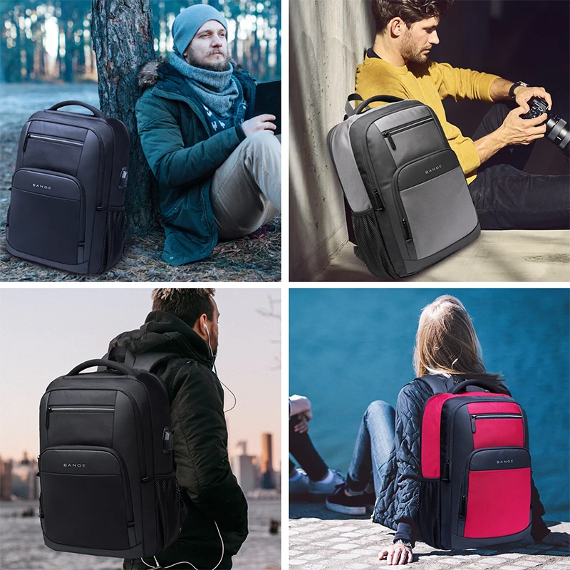 BANGE Laptop Large Capacity Bag Travel Waterproof Campus Backpack Men's -  AliExpress