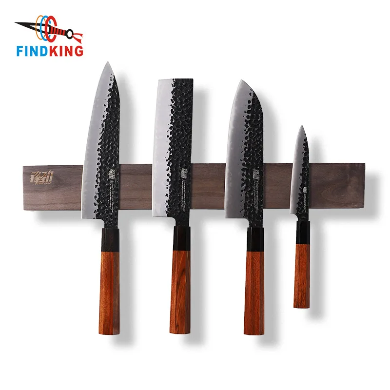 Magnetic Knife Strip Knife Holder Handmade Acacia Wood Wall Mount Block 3pcs 12' 16' 18 inch