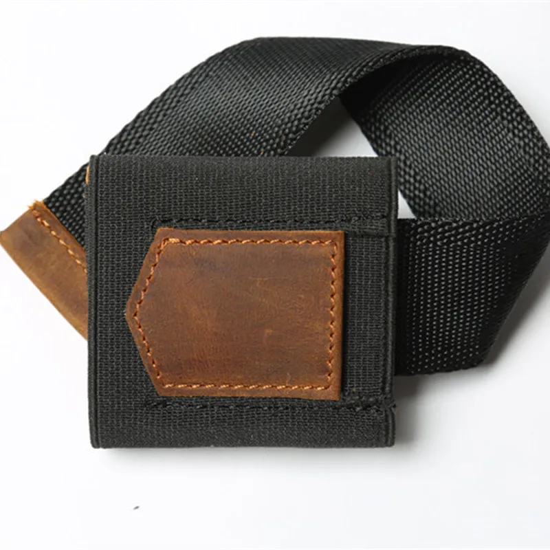 LEACOOL портмоне из натуральной кожи ракетка Sap мини портмоне многофункциональный EDC маленький кошелек держатель для карт с поясом