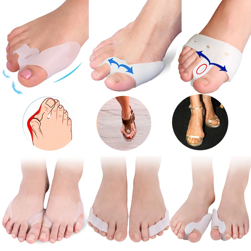 

Putimi Foot Protector Halux Valgus Bunion Corrector Toe Straightener Separators Soft Silicone Gel Foot Care Pedicure Tools