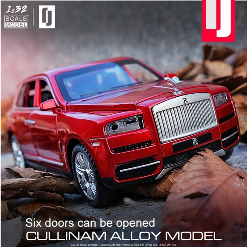 1/32 Rolls Royce Cullinan Diecasts модели игрушечных автомобилей со звуком и светом 6 дверей
