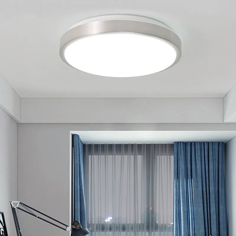

bedroom lighting modern design modern lamp aluminum round ceiling light for kitchen double layer silver acrylic led balcony