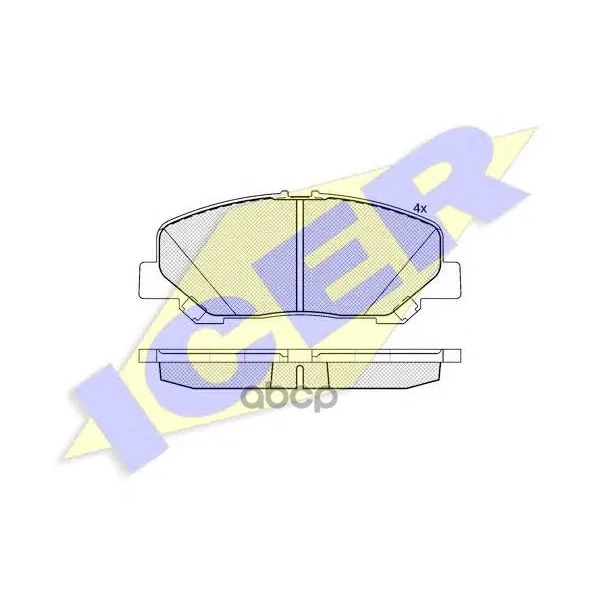 181897_колодки Дисковые Передние! Toyota Previa 2.4/3.5 05 Icer 181897 Icer арт. 181897