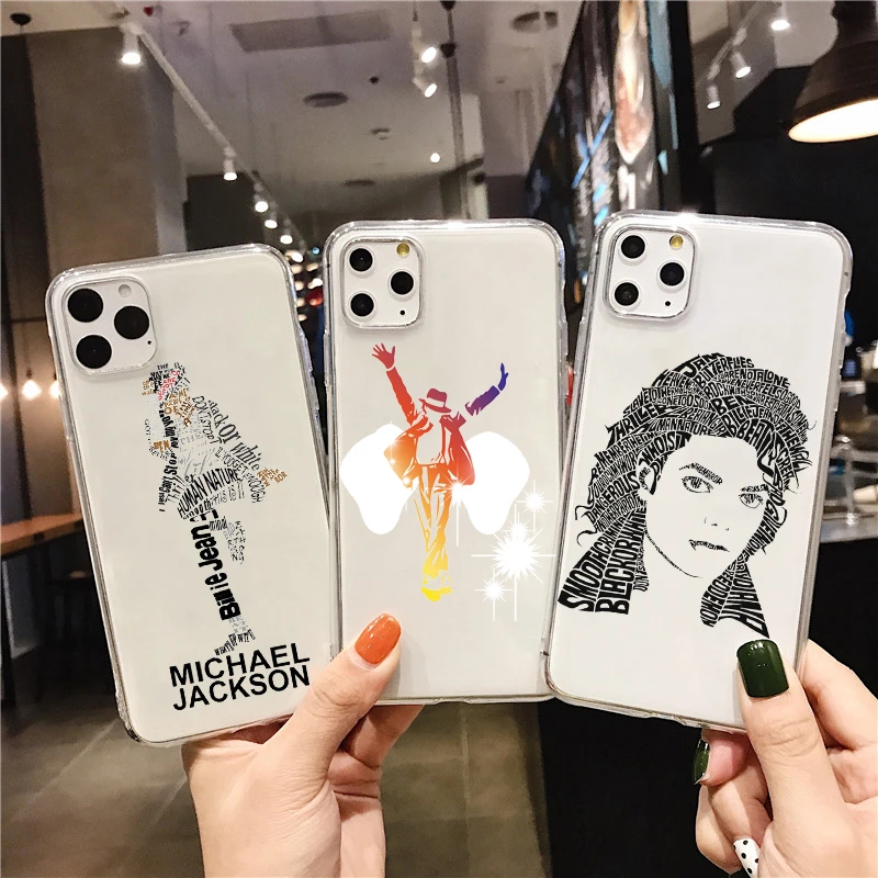 Michael jackson singer transparent Soft TPU Phone Cases for iPhone SE 5s 6S 7 8 Plus X XR XS MAX  12pro 11pro MAX 12mini cover case iphone 6