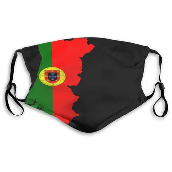 

Portugal Map Portuguese Flag Face Masks With Replaceable Filter Mouth Mask Muffle Mask Breathable And Comfortable Mouth Cover