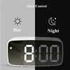 Reloj despertador digital led con control de voz, alarma con comandos por voz, repetición sonido, para dormir, visualización de temperatura, modo nocturno ► Foto 3/6