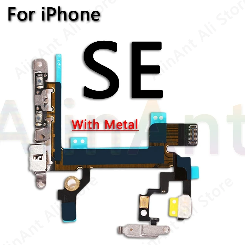 Гибкий кабель для отключения звука и громкости для iPhone 5S, 5c, SE, 5 ...