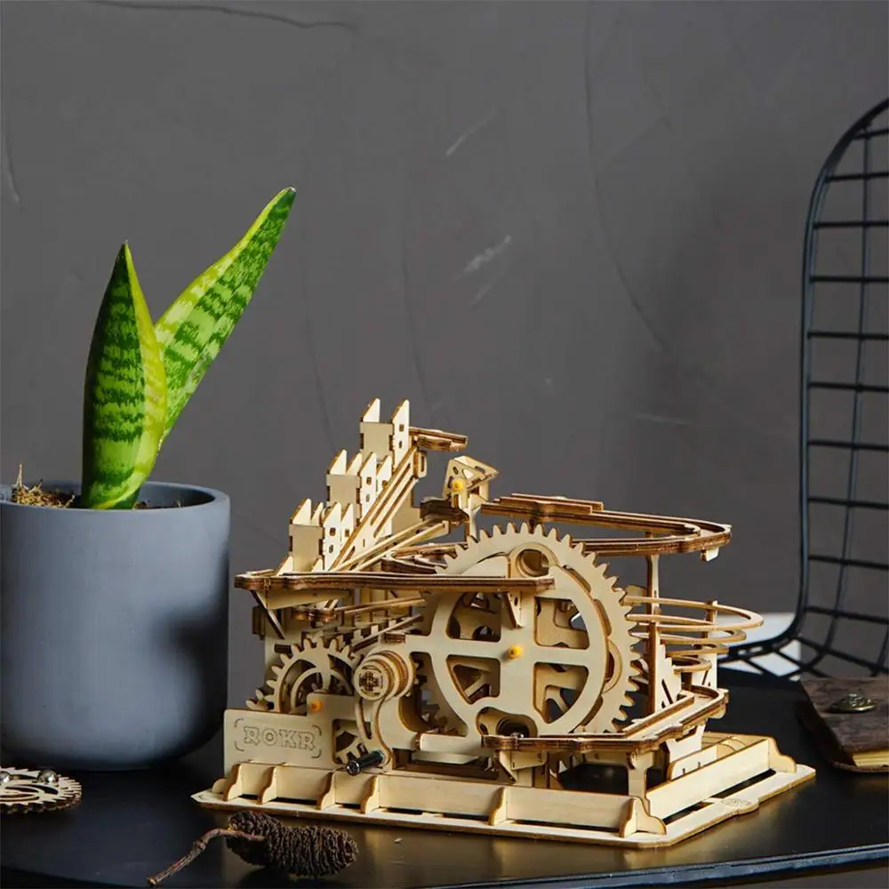Robotime Rokr 4 Kinds Marble Run DIY Waterwheel Wooden Model Building Block Kits Assembly Toy Gift for Children Adult Dropship Robotime Rokr 4 Kinds Marble Run DIY Waterwheel Wooden Model Building Block Kits Assembly Toy Gift for Children Adult Dropship
