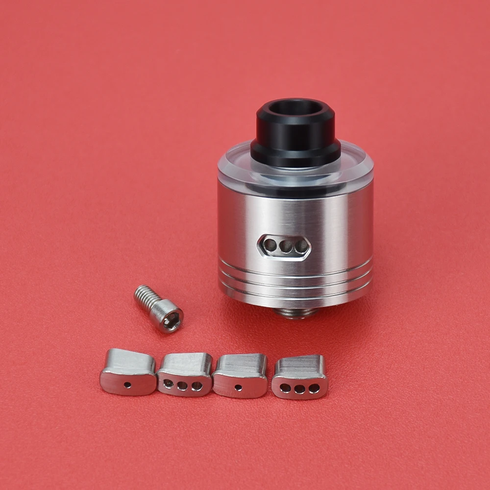 

YFTK Skyfall Style RDA 22mm atomizer 316 SS rebuildable vape Tank with Squonk BF Pin 4pc Extra AFC insert DL Mtl Single Coil