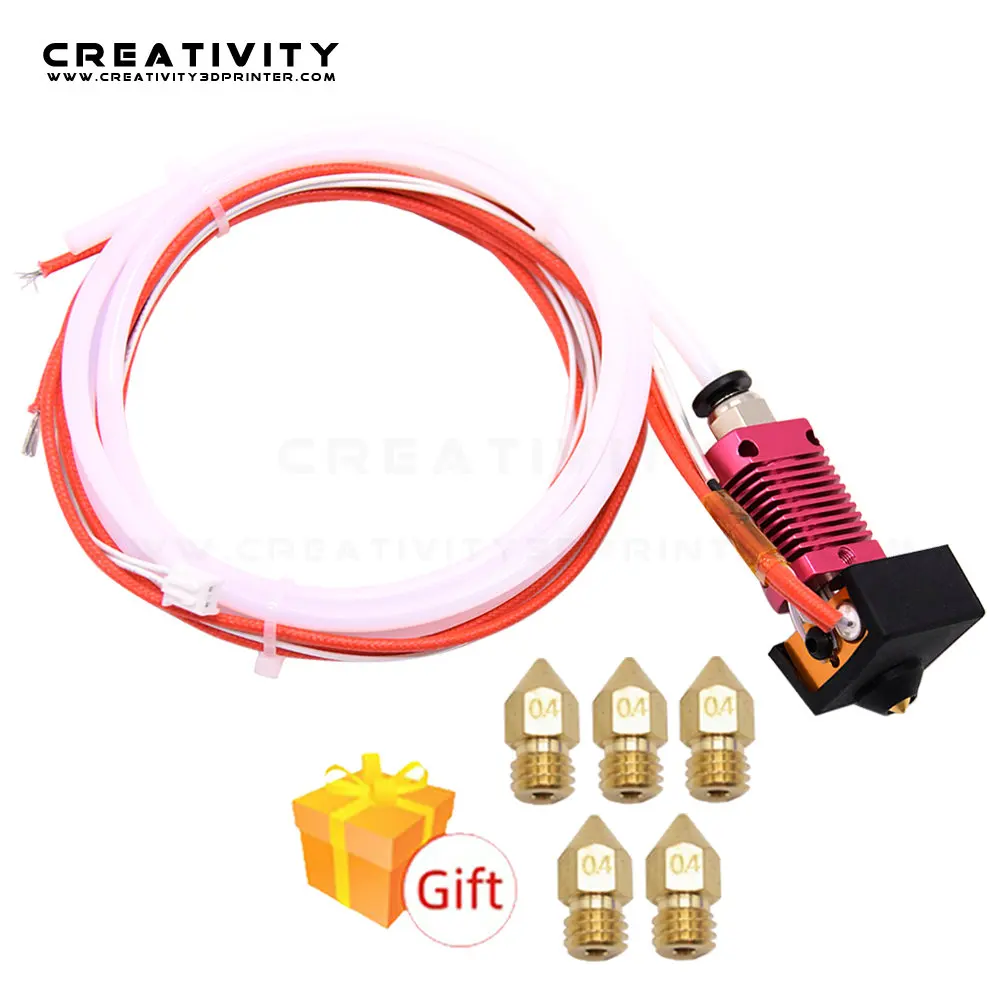 Собранный 1 75 мм Экструдер Hotend kit алюминиевый тепловой блок для 3D принтера Ender 3/CR