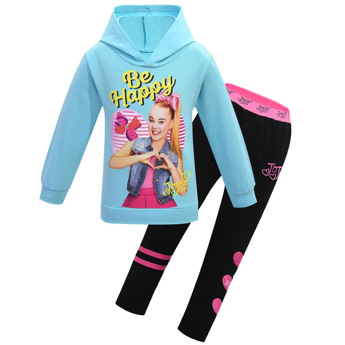 JOJO Siwa/комплекты для маленьких детей зимняя одежда футболка+ штаны с длинными рукавами, комплект молнии, весенние толстовки 2 предмета, рождественские наряды для девочек-подростков