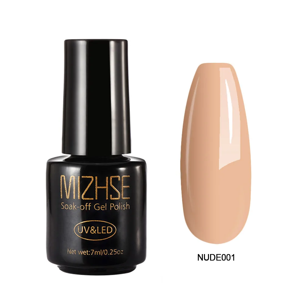 Nude001 MIZHSE Гель-лак для ногтей, маникюрный салон, 312 цветов, гибридный лак, замачиваемый, УФ светодиодный, полуперманентные эмали, Маникюр для ногтей - Цвет: Nude001