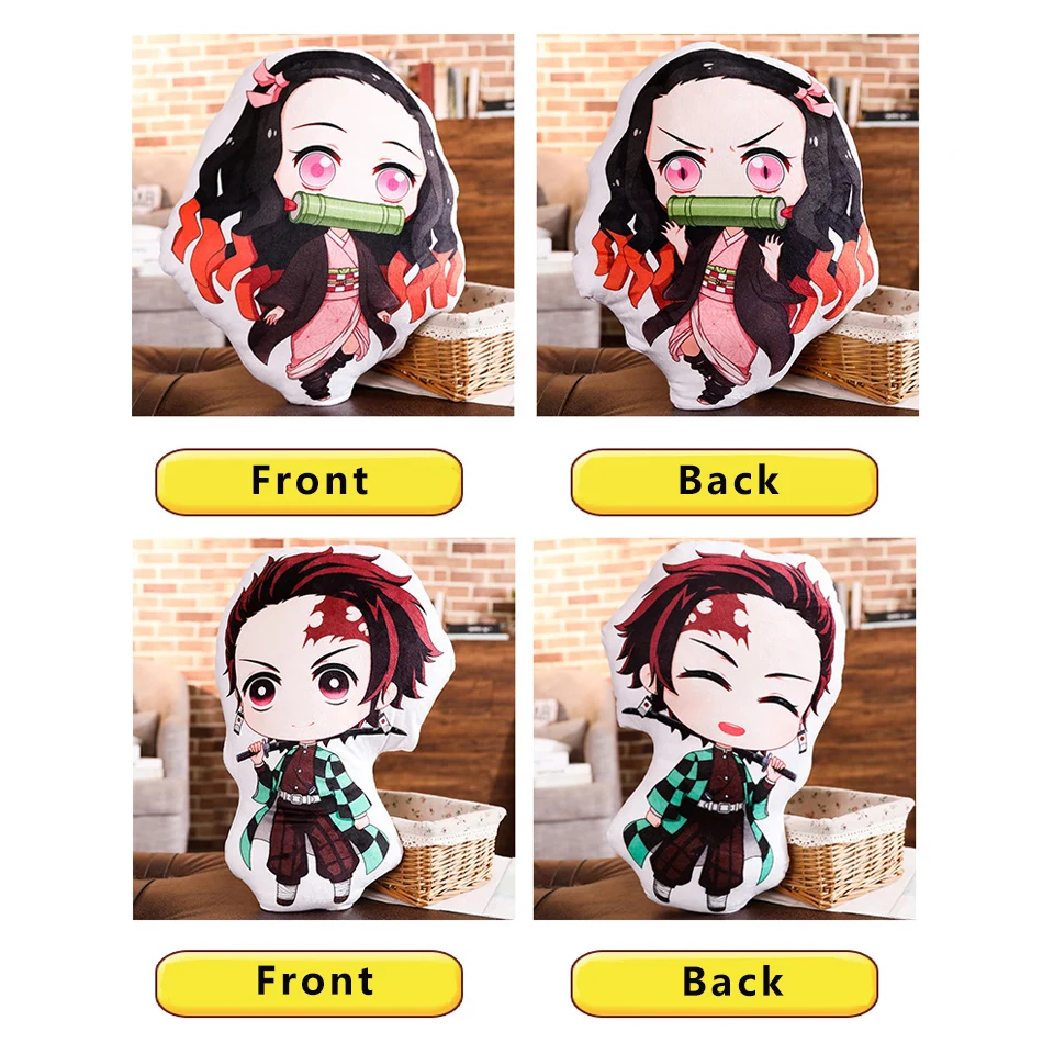 Tronzo Kawaii Demon Slayer Kimetsu no Yaiba Kamado Tanjirou Kamado Nezuko мягкая плюшевая подушка в стиле аниме Подушка для сна куклы игрушки подарки