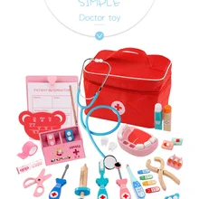 Новые детские ролевые игры Доктор игра "Забавные игрушки" набор деревянный Косплей моделирование стоматолога медсестры медицинская коробка аксессуары инструменты