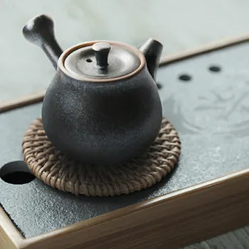 

Retro personality side handle teapot Kung Fu Zen tea ceremony accessories ceramic first product pot tea pet ornaments LB92401
