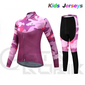 

2020 Ropa Ciclismo Girls Summer Sunscreen Long Sleeve Cycling Jersey Set Mountian Bike Clothing Racing Bicycle Clothes Set