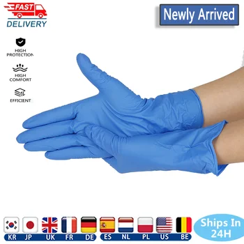 

20/100pcs Pro Disposable Non-Slip Latex Gloves Kitchen Dishwashing Garden Acid Alkali Laboratory Work Rubber Cleaning Gloves