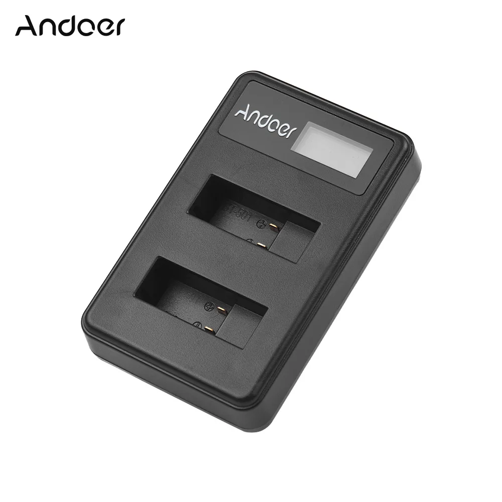 Andoer LCD 2 GOPRO5 Двойной аккумулятор зарядное устройство ЖК камера Зарядка батареи USB