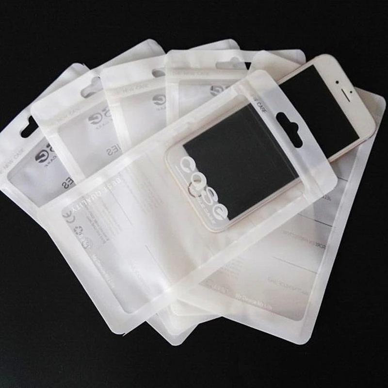 200Pcs 12X21cm Plastic Zipper Cell Telephone Accessories Mobile Phone Case Cover Packaging Storage Bags for SONY iPhone 6 Plus 4