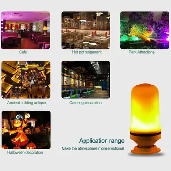 

E27 Flame Bulb LED Dynamic Flame Effect Fire Light Bulbs Corn Bulb Creative Flickering Emulation Decor LED Lamp Lighting Lamp 6W
