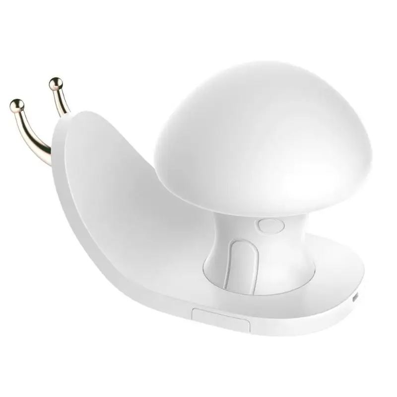 

Rechargeable Snail Shape LED Night Light Breathing Lamp Out Personality Practical Creative Dimmable Bedroom Bedside Lamp