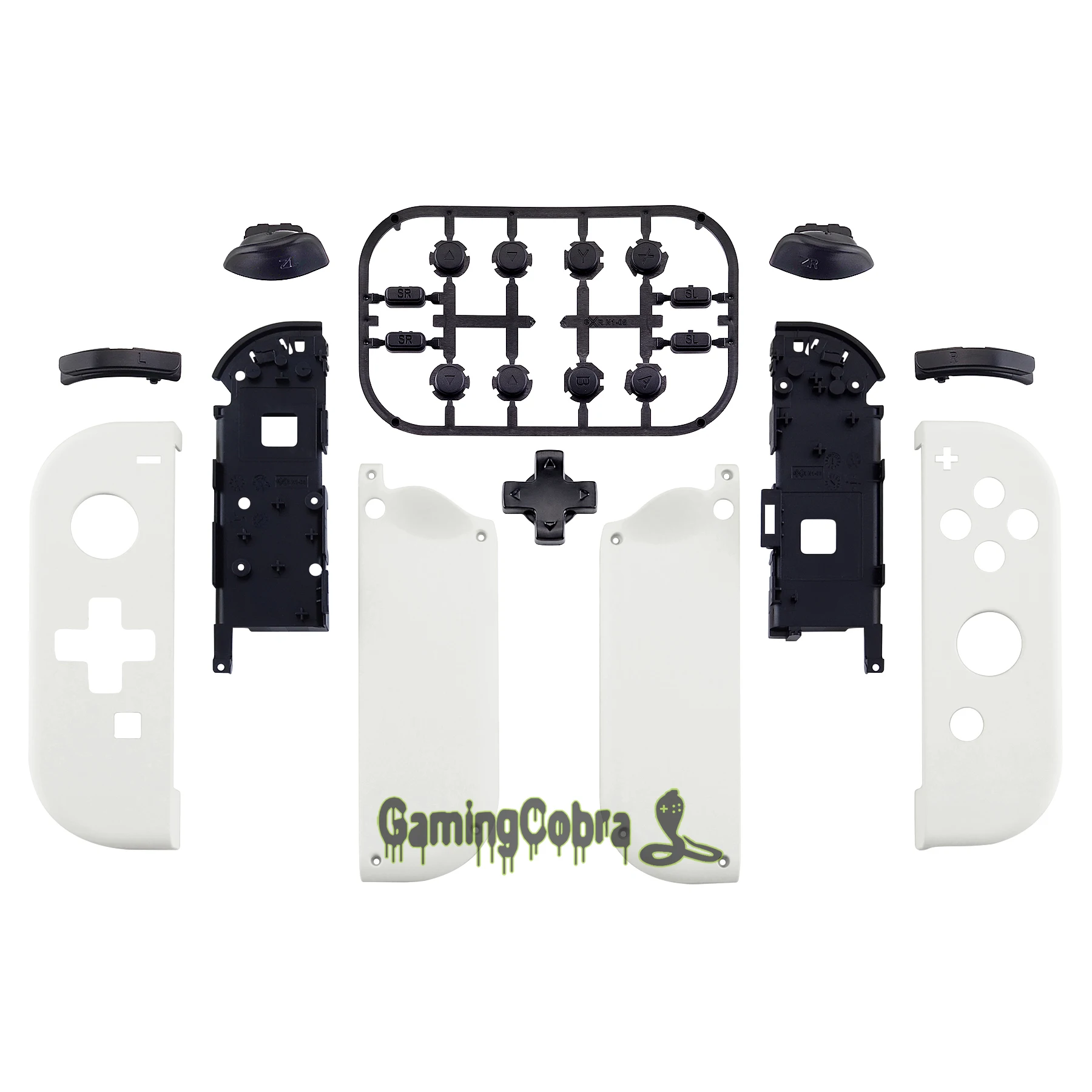 Мягкий сенсорный белый корпус контроллера(версия D-Pad) с полным набором пуговицы «сделай сам» сменный Корпус Корпуса для nintendo Switch Joy-Con