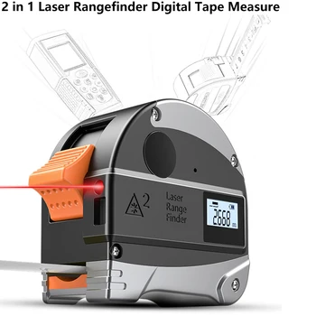 

2 In 1 30M 40M Laser Rangefinder LCD Digital Tape Measure USB Charging Meter Range Finder Infrared Construction GaugingTool