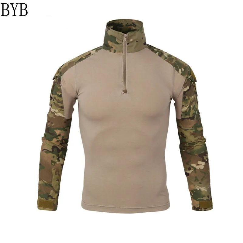 

US Army Tactical Military Uniform Combat-Proven Shirts Rapid Assault Long Sleeve Shirt Battle Strike Camo Uniform Navy Seal