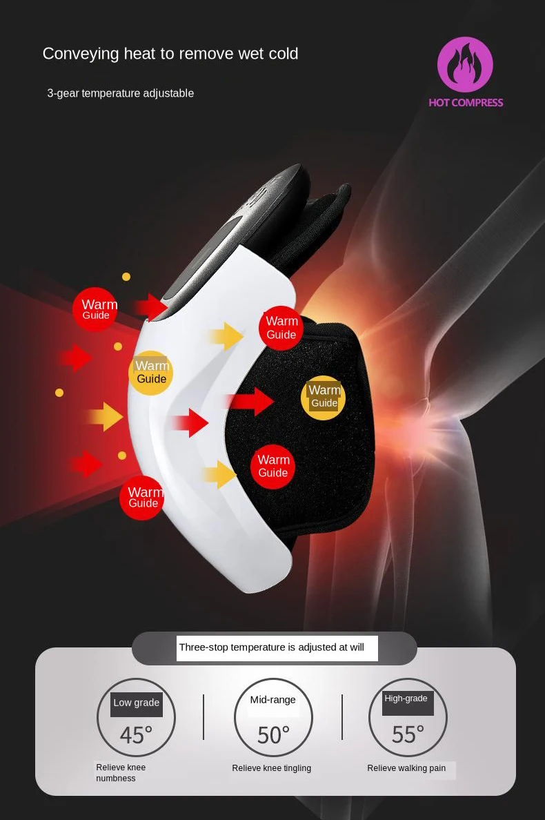 Электрический коленный сустав терапия массажер прижигание горячий компресс может снять усталость и Драг меридианная физиотерапия массажер