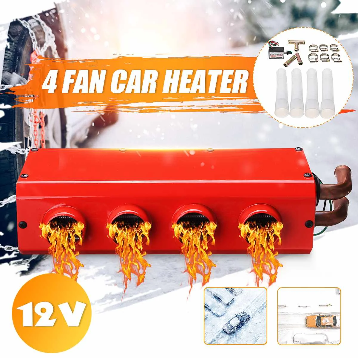 12V 24V Car Heater Auto Van Heating Fan Windshield Defroster Air For RV Motorhome Trailer Trucks | Автомобили и мотоциклы
