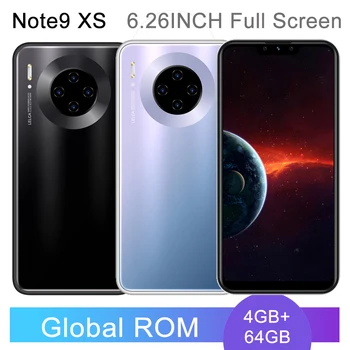 

Note9 XS 13MP Camera 6.26inch big Screen mobile phones android 4G RAM 64G ROM celular MTK6580 quad core face unlocked smartphone