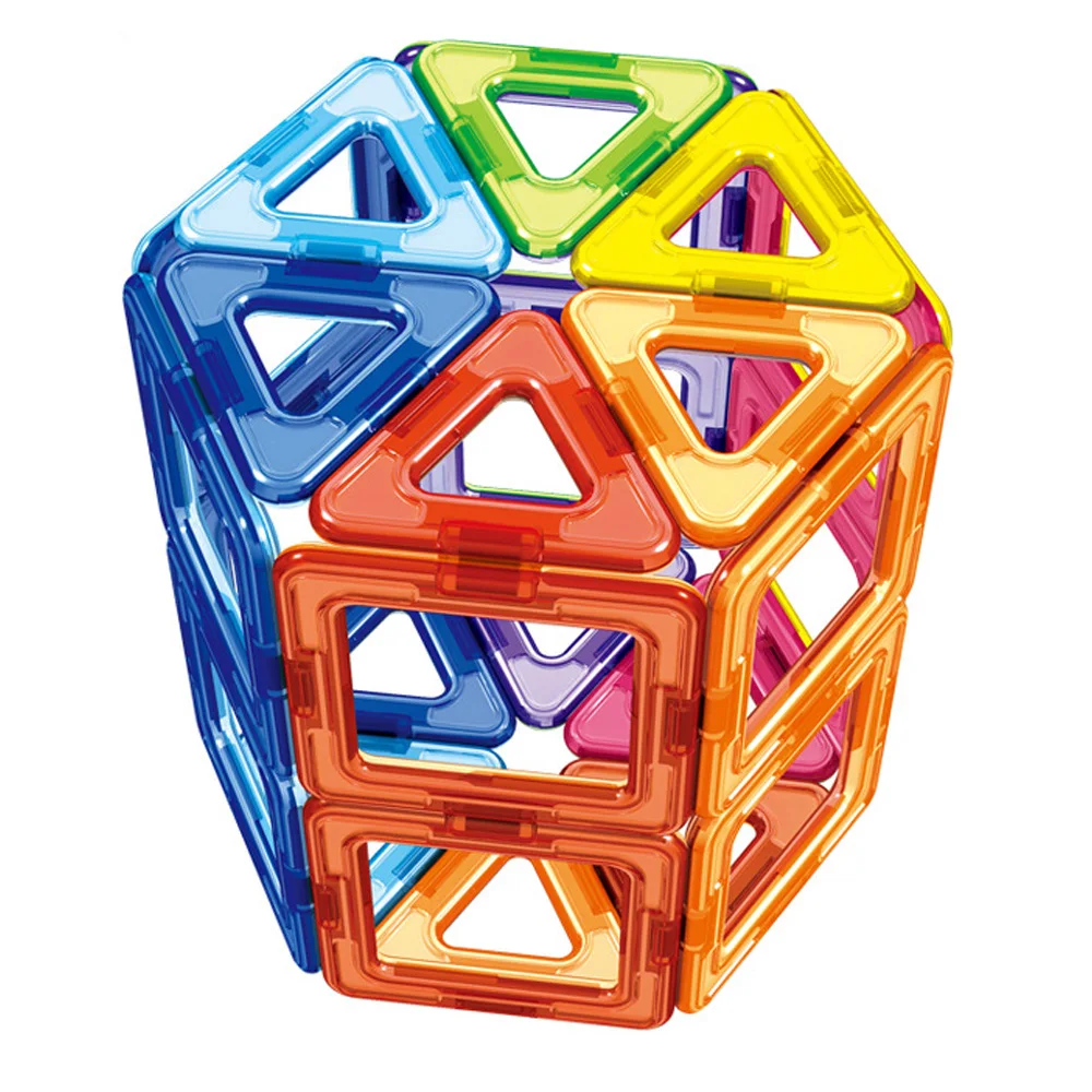 54 шт.(30 треугольников+ 24 квадрата) Большой размер магнитные блоки треугольные квадратные кирпичи магнитные дизайнерские строительные игрушки для детей подарок