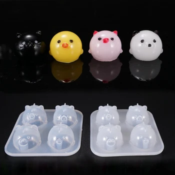 

SNASAN lovely animals Silicone Mold for jewelry making Resin jewelry tool UV epoxy resin molds decorative crafts bear cat big
