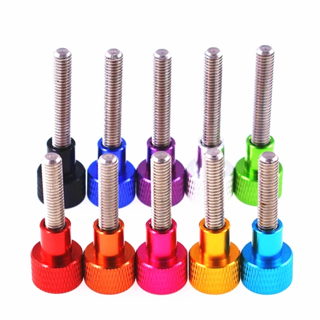  Tornillos de aleación de aluminio de color rojo vino M4 cabeza  alta perno moleteado perno de tornillo Tornillo Tornillos de torsión de  mano - (Tamaño: M4x70mm (1pcs)) : Industrial y Científico