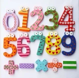 

15Pcs/Set Number Wooden Fridge Magnet