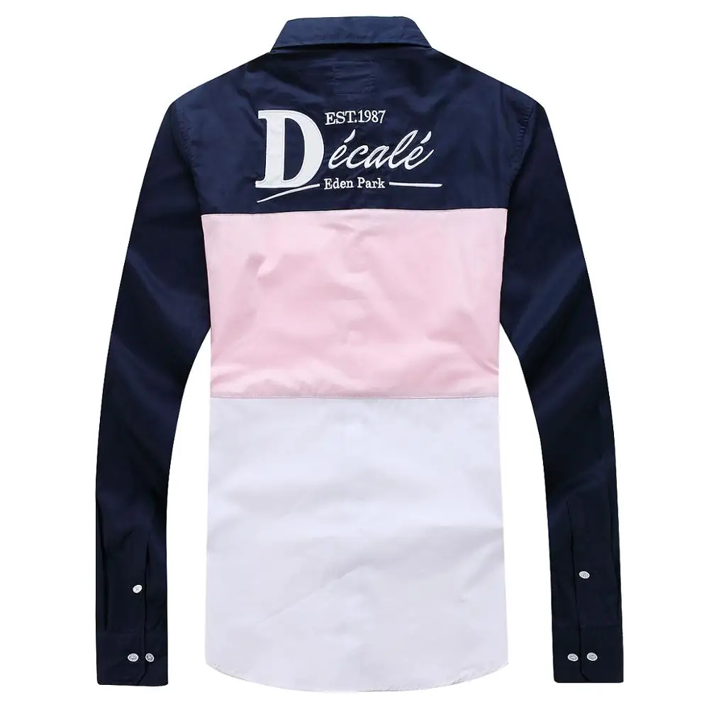 Eden-camisa de estilo francés para hombre, camisa clásica e informal de algodón, cómoda, de alta calidad, talla grande M a 3XL