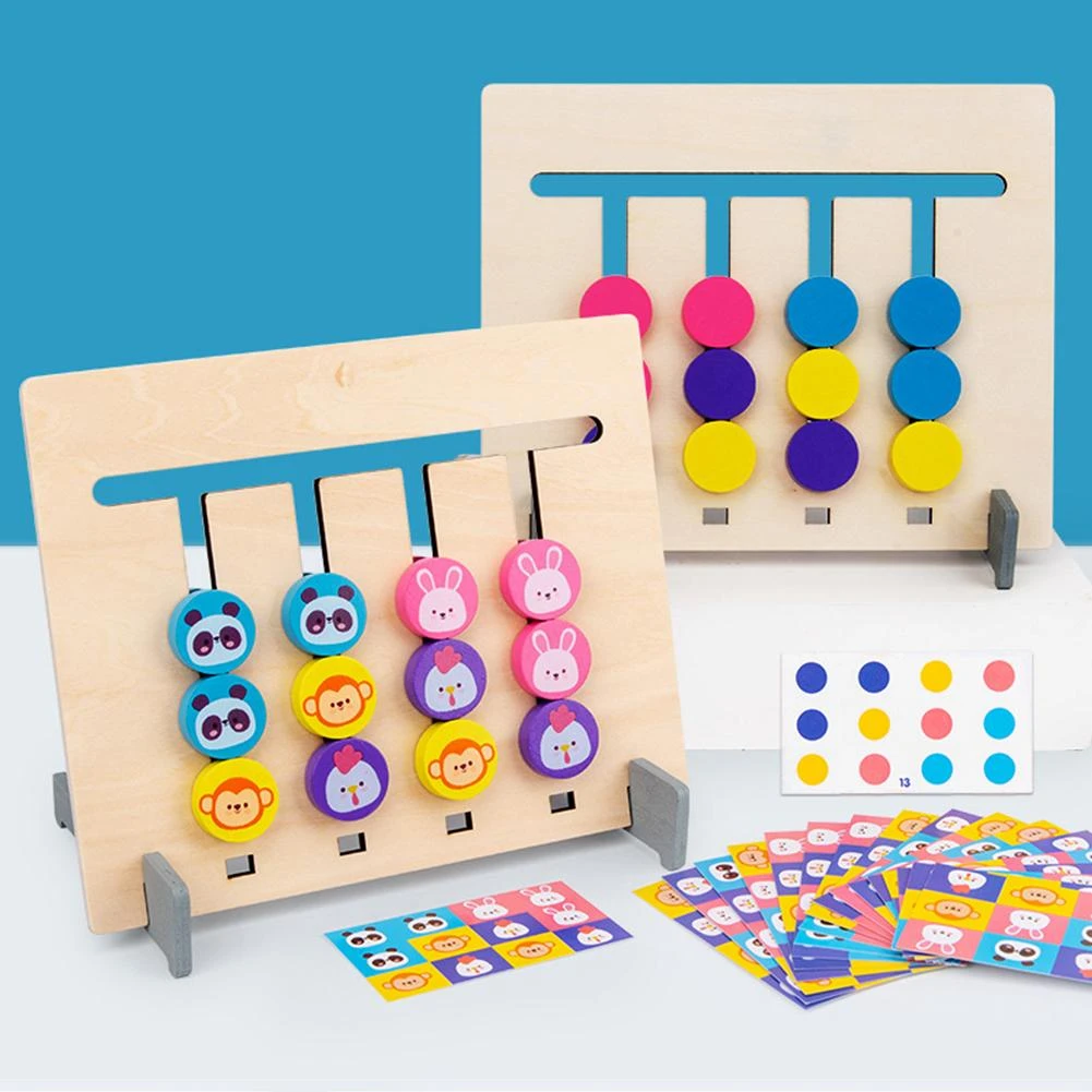Interprete Activar Marquesina Juego de lógica Montessori de madera de cuatro colores para niños, juguetes  educativos para niños, regalos juegos niños 2 años juegos educativos para  niños juegos montessori juegos niños 4 a 6 años| | - AliExpress