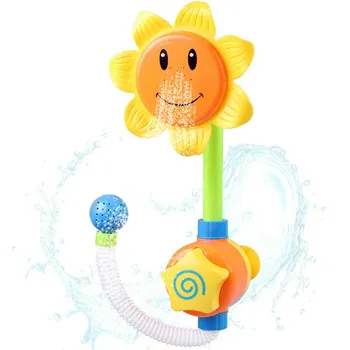 

Baby Funny Water Game Bath Toy Bathing Tub Sunflower Shower Faucet Spray Water Swimming Bathroom Bath Toys For Children