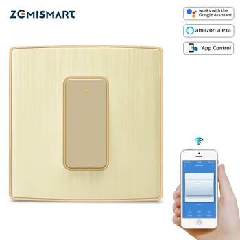

Zemismart WiFi Physical Switch Tuya Smart Push Button Switch Alexa Google Home Enable 2019 New Design