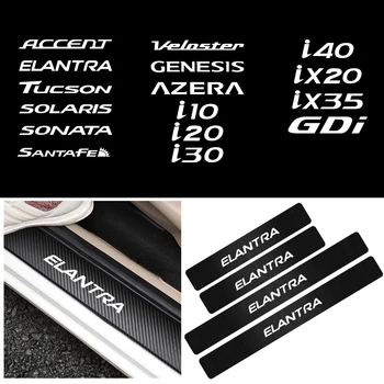 

Car-Styling 4PCS Door Threshold protection Carbon Fiber Sticker for Hyundai GDi IX20 IX35 I20 I30 Solaris Accent Sonata Tucson