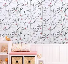Peel and Stick Floral Contact Paper Leaf Floral Rustic Wallpaper Self Adhesive Removable Wall Stickers for Wall Art Decor