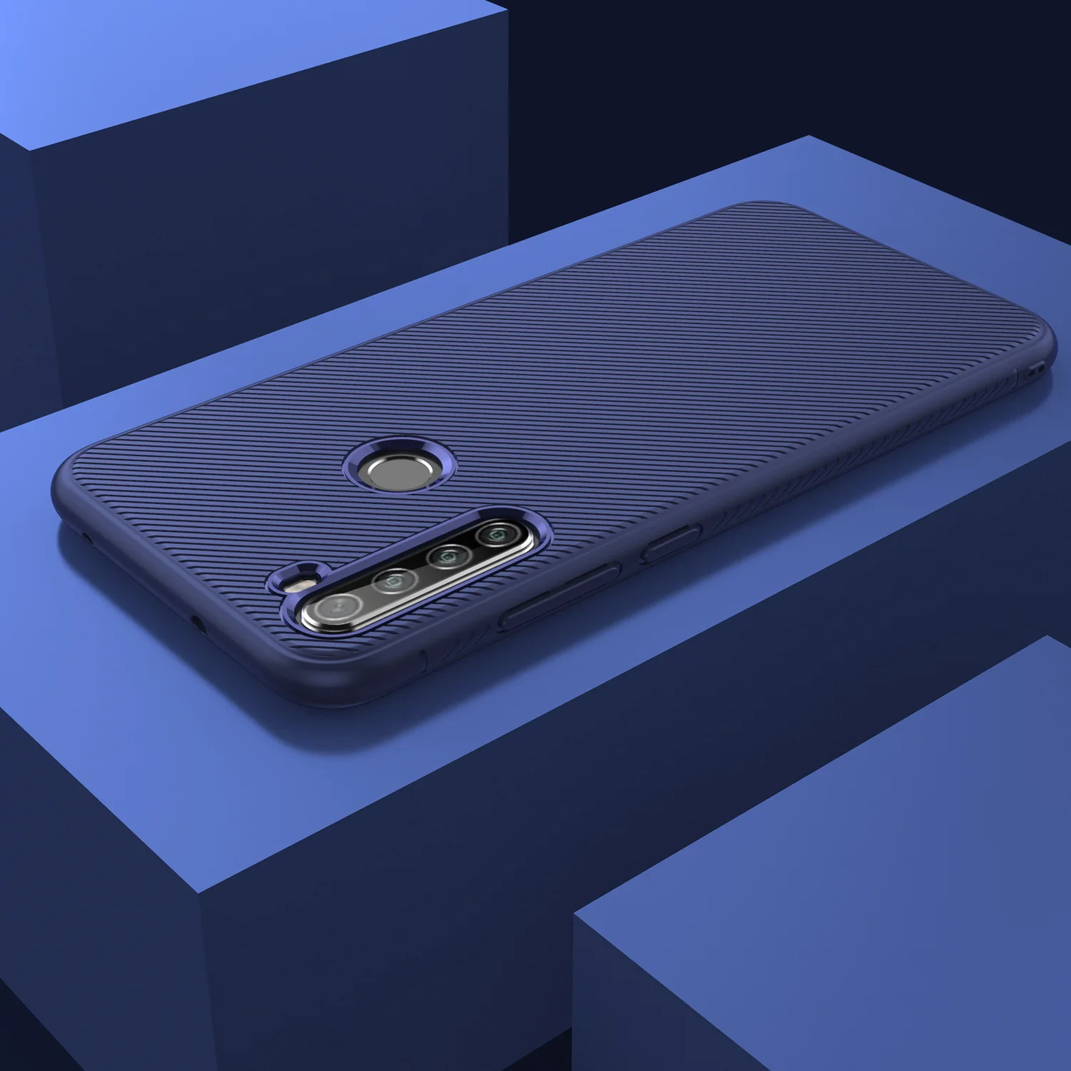 Lenuo чехол для Xiaomi Redmi Note 8 T, чехол для Redmi Note 8 T, противоударный мягкий ТПУ/углеродное волокно, матовая задняя крышка