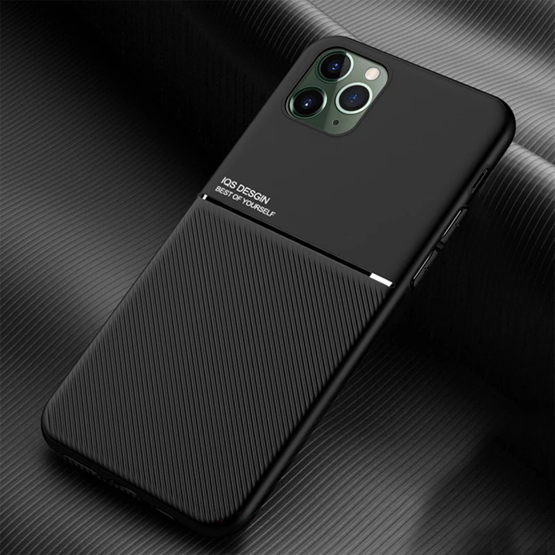 Тонкий кожаный текстурный матовый зернистый чехол для iPhone 11 XR Pro Max SE 2020 XS X 8 7 6S 6 Plus