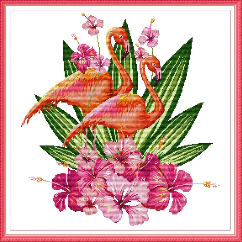 

Joy Sunday,Flamingo,cross stitch embroidery set,Animal pattern cross stitch kit,cross stitch kits embroidery needlework sets