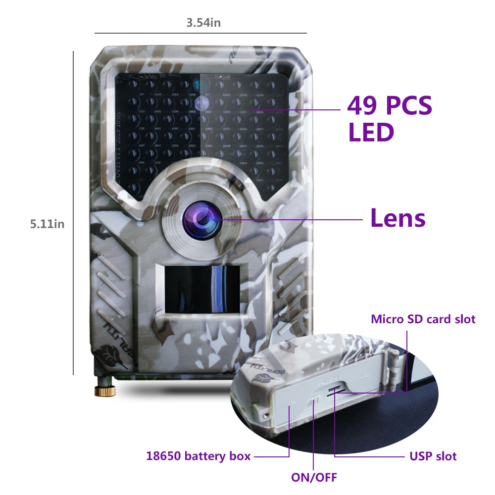 Factory low price 1080p 49 pieces 940nm infrared LED hunting camera night vision infrared automatic monitoring camera
