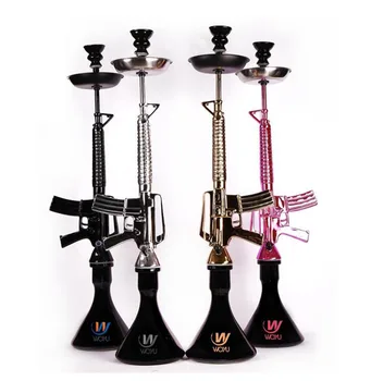 

AK shape large Hookah Small Shisha Pipe Set Nargile Chicha with Narguile Tongs Charcoal Tray Shisha Accessories