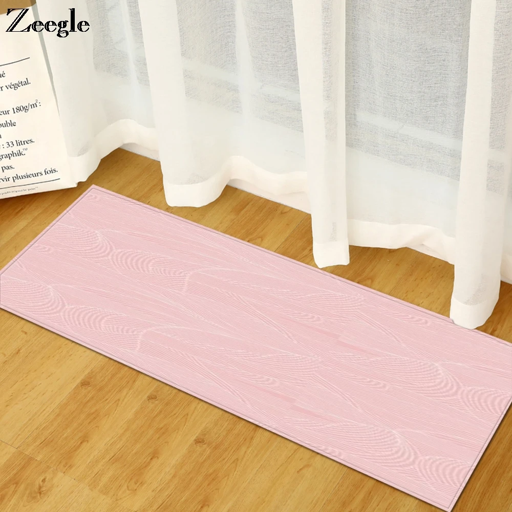 Zeegle Carpet Non-slip Floor Mat Living Room Carpet Door Mats Entrance Decoration Bedside Carpet Mat Long Rectangle Kitchen Rug