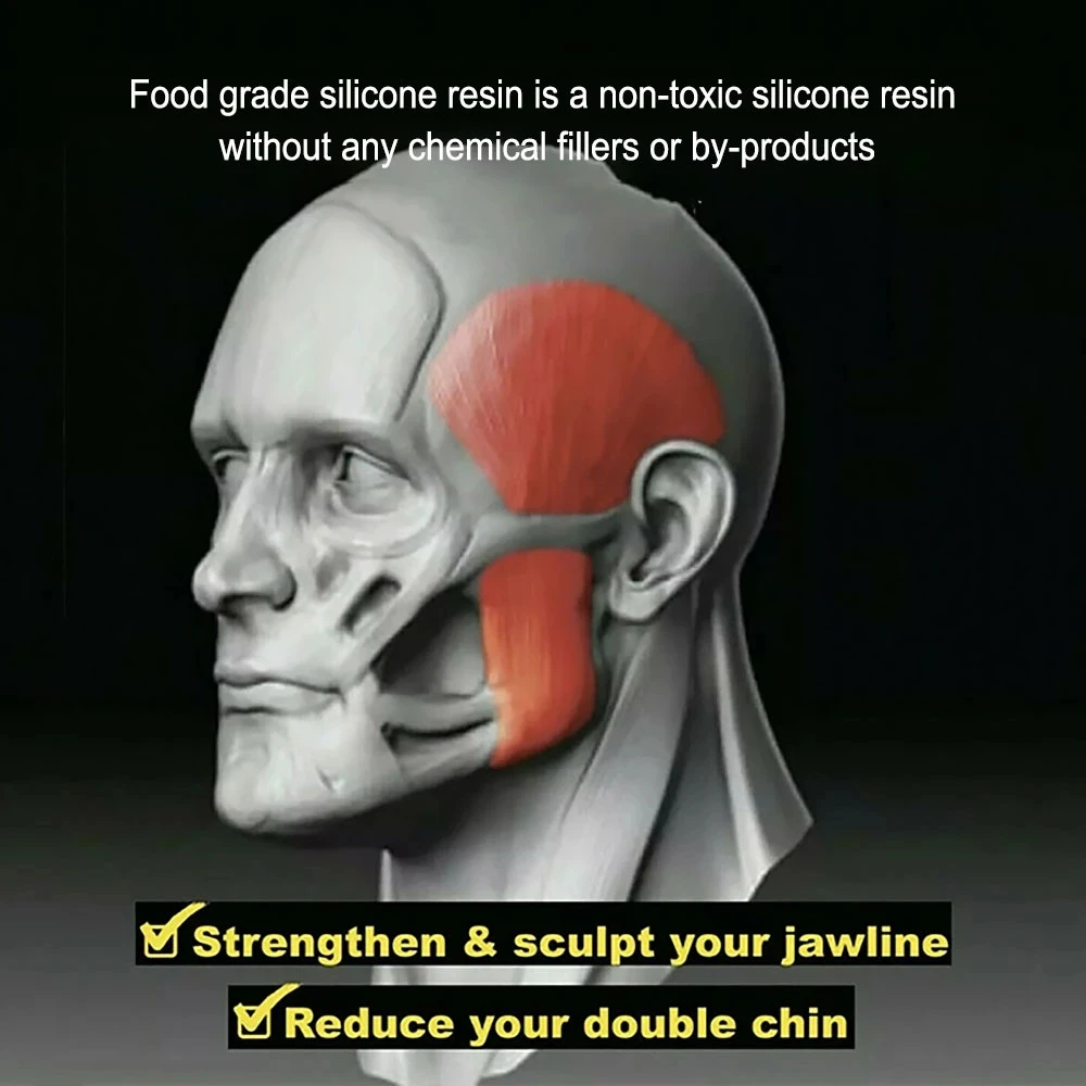 2pc Jawline Exerciser Jaw Silicone Face Masseter Exercise Accessories Facial Mouth Jawline Jaw Chew Ball Bite Breaker Trainin