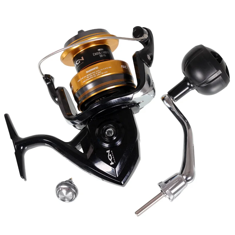 SHIMANO оригинальная Рыболовная катушка SOCORRO SW 5000 6000 8000 10000 4 + 1BB 10 12 (кг) Drag HAGANE